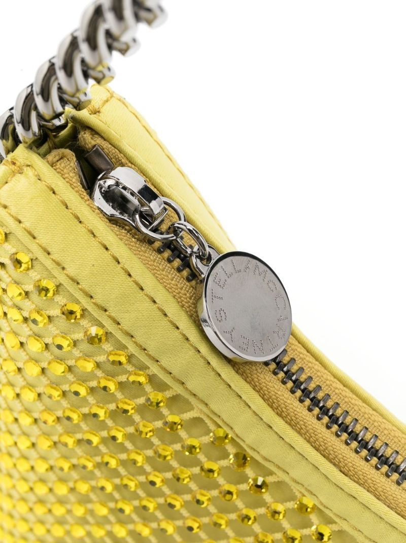 Yellow Falabella Crystal-embellished Shoulder Bag