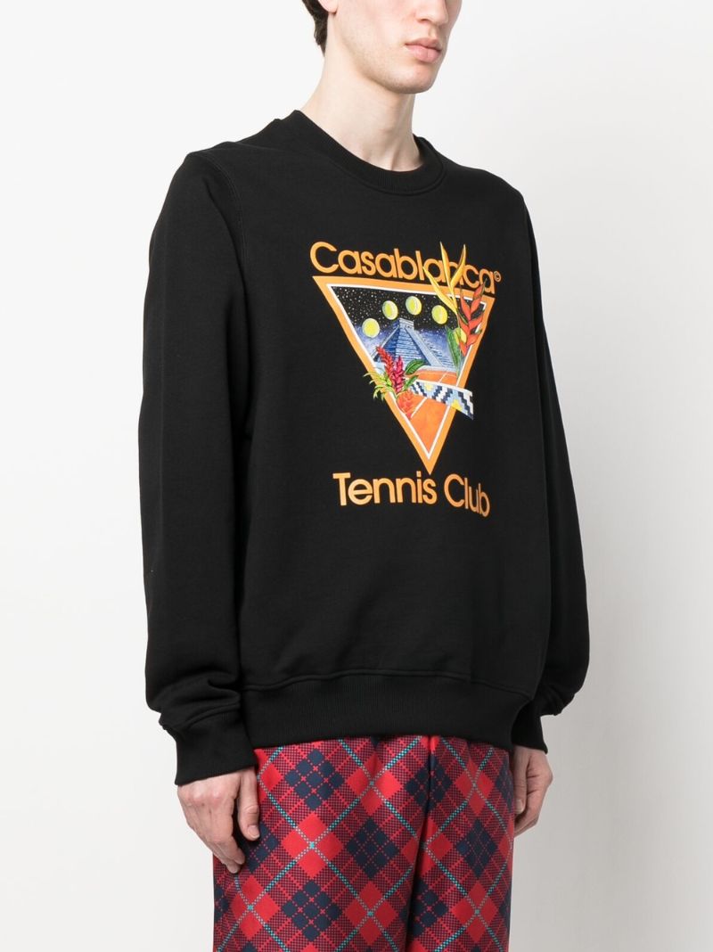Black Tennis Club Organic Cotton Sweatshirt