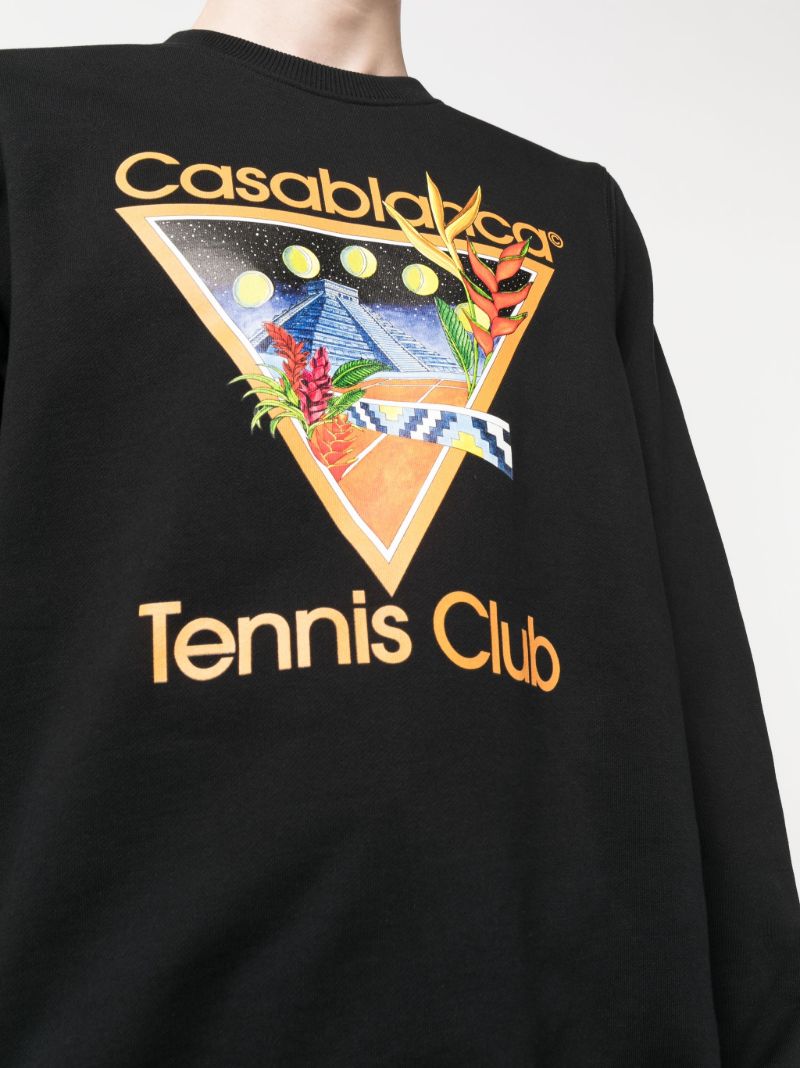 Black Tennis Club Organic Cotton Sweatshirt