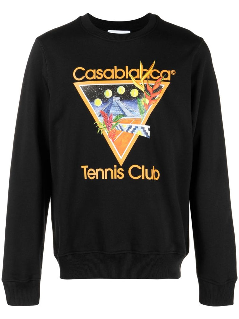 Black Tennis Club Organic Cotton Sweatshirt