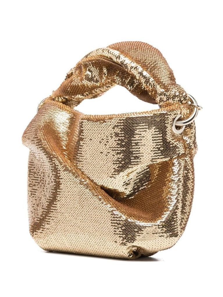 Gold Bonny Gold Sequin-embellished Top Handle Bag