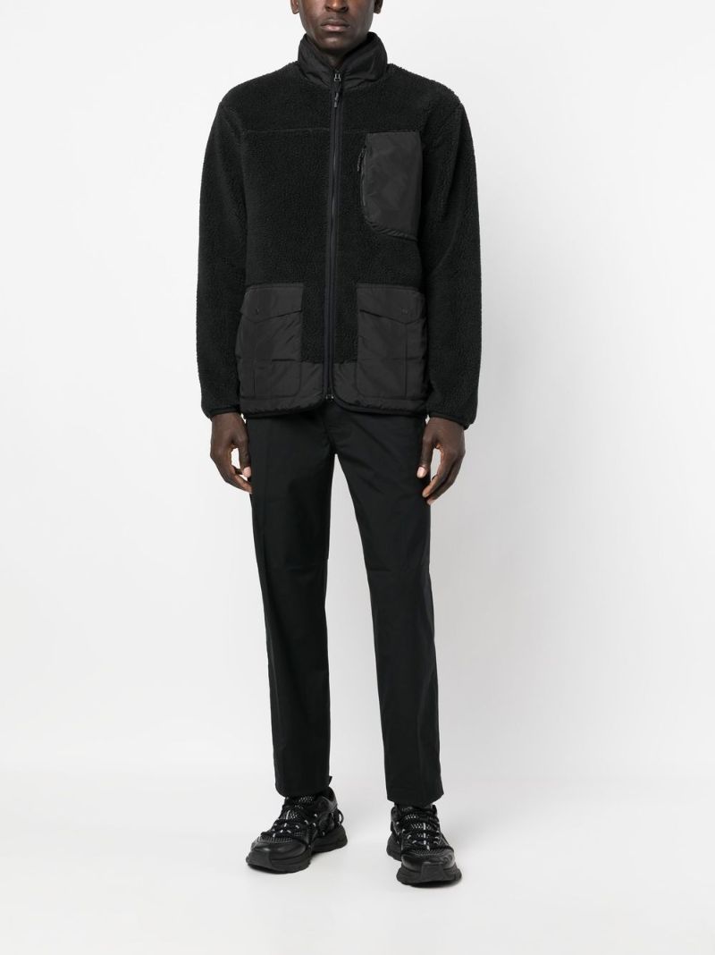 Black Zip-up Fleece Jacket