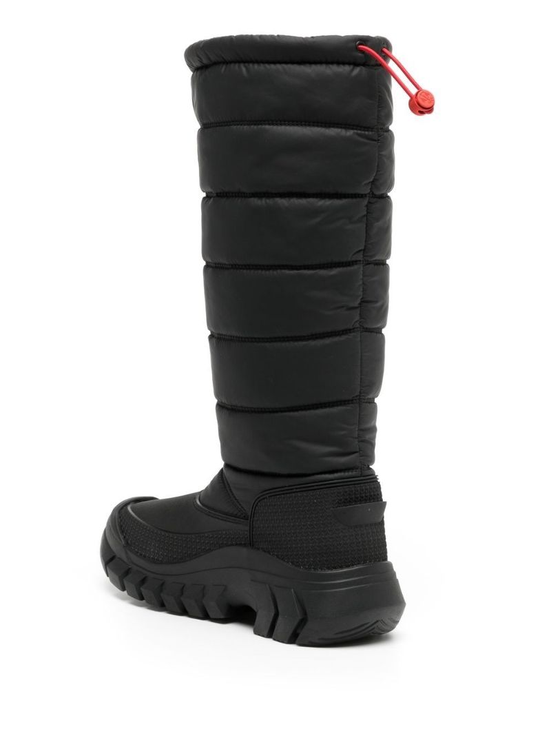 Black Intrepid Quilted Knee Snow Boots