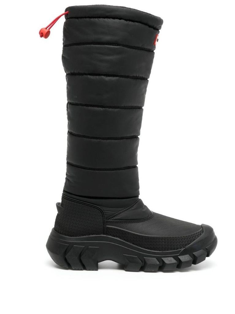 Black Intrepid Quilted Knee Snow Boots