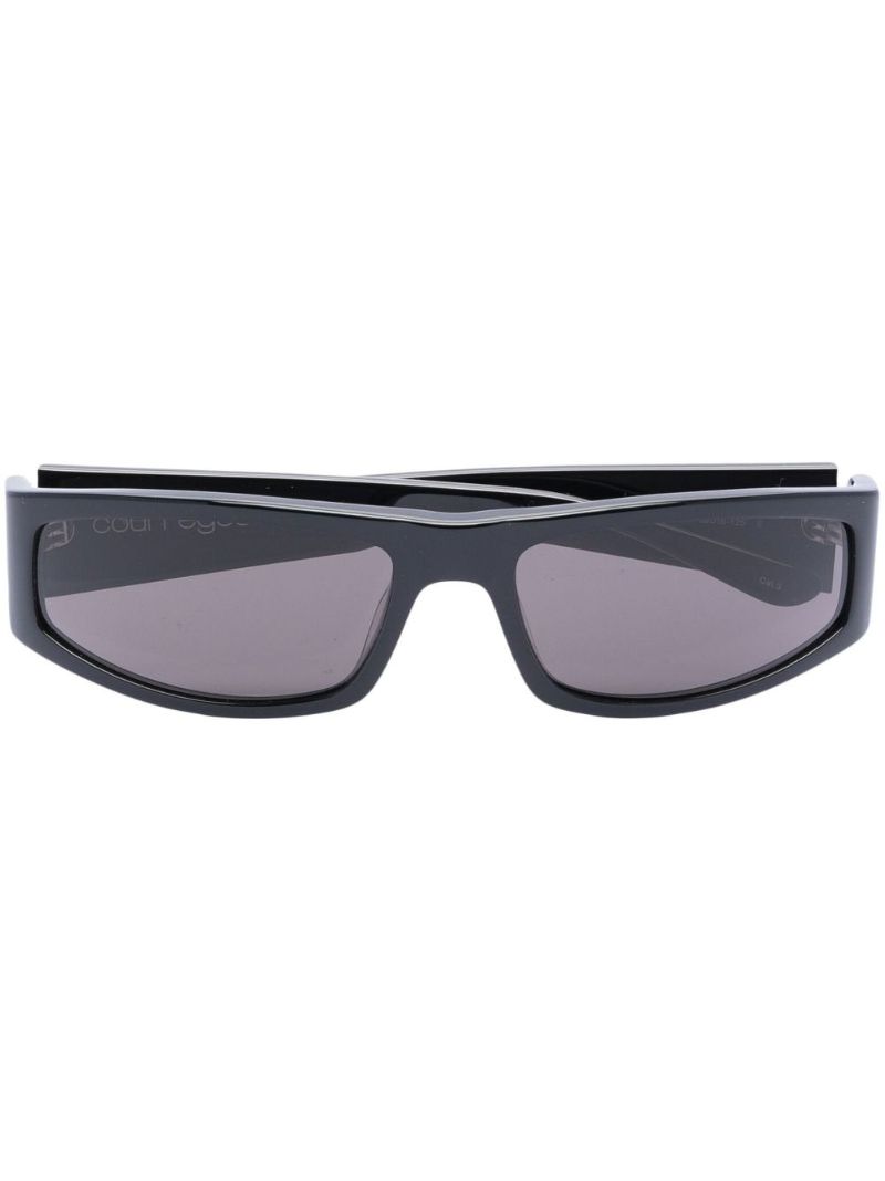 Black Rectangular Frame Sunglasses