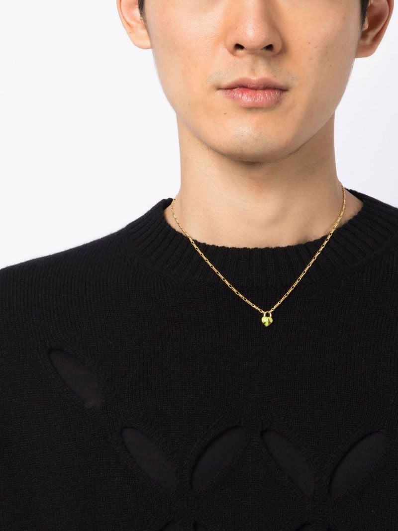 Gold-plated Halo Pendant Necklace