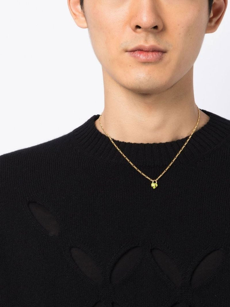Gold-plated Halo Pendant Necklace