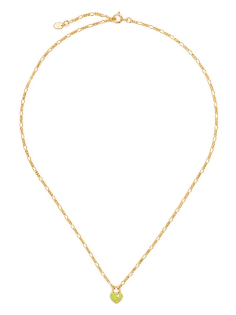 Gold-plated Halo Pendant Necklace