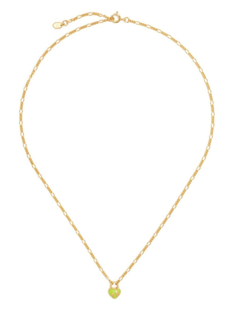 Gold-plated Halo Pendant Necklace