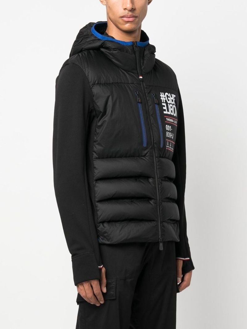 Black Quilted Hoodie