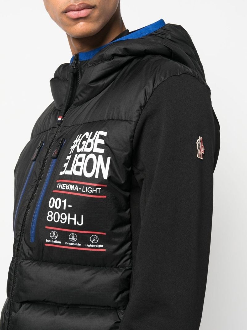 Black Quilted Hoodie