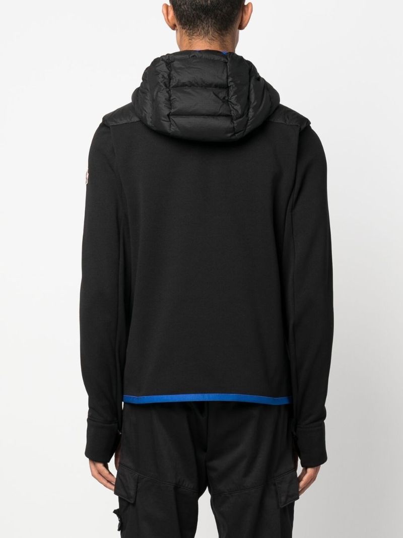 Black Quilted Hoodie