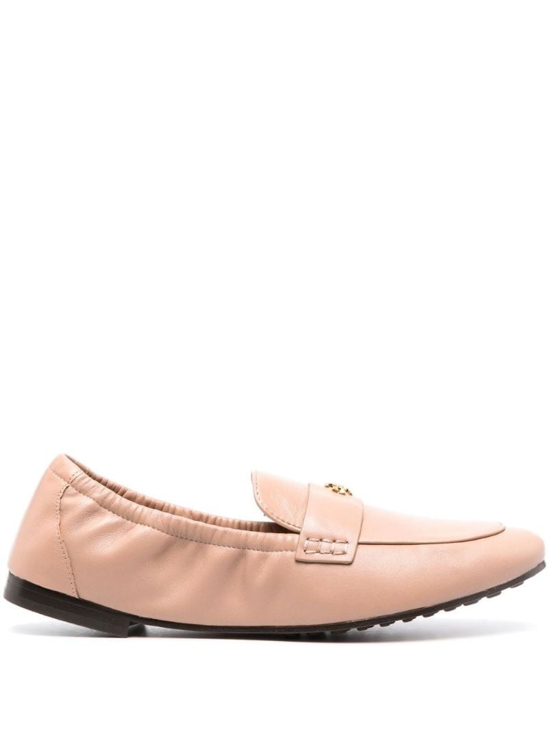 Pink Leather Ballet Loafers