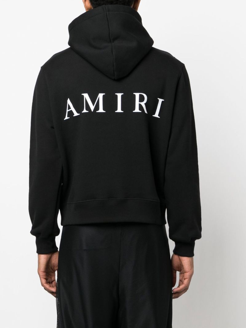 Black Logo Print Hoodie