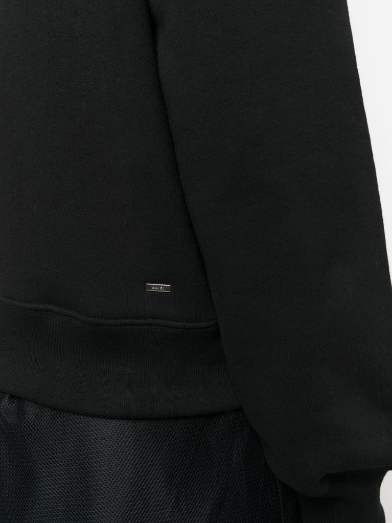 Black Logo Print Hoodie