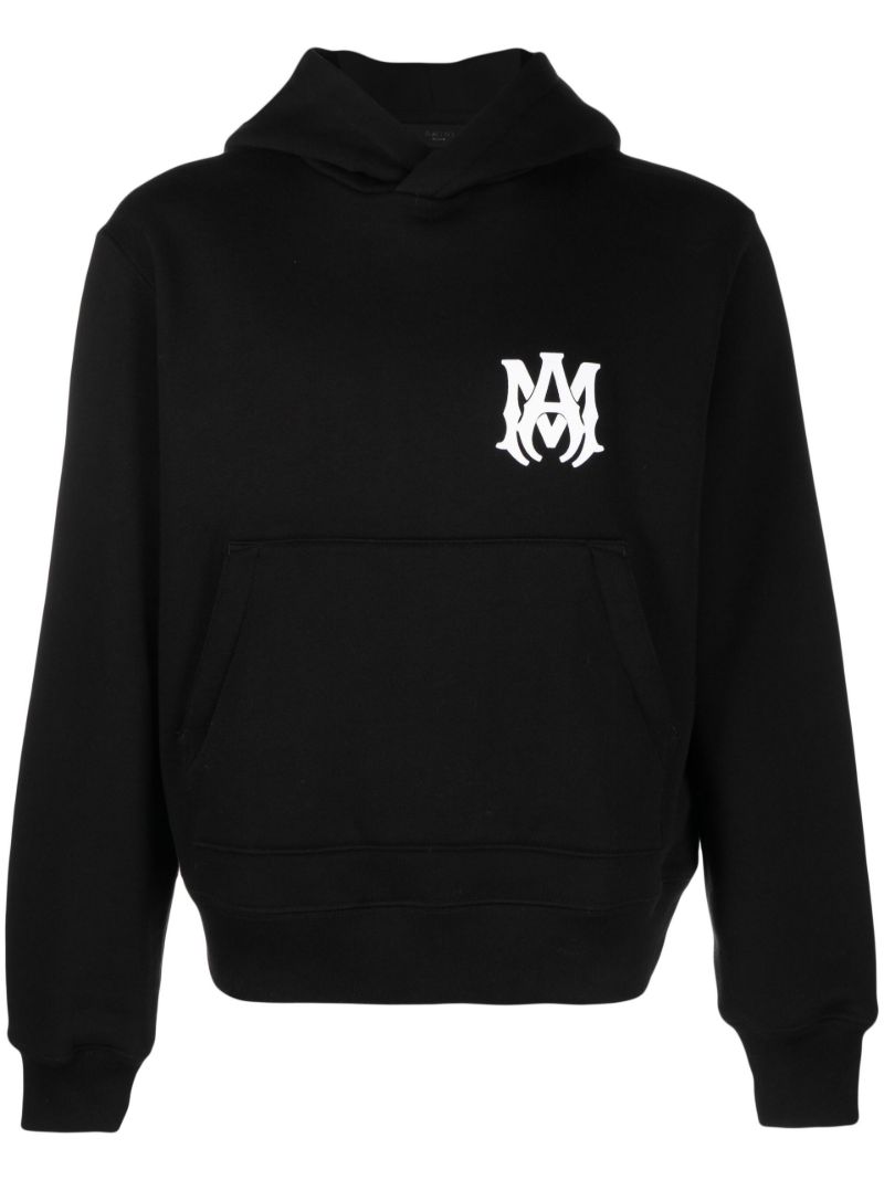Black Logo Print Hoodie