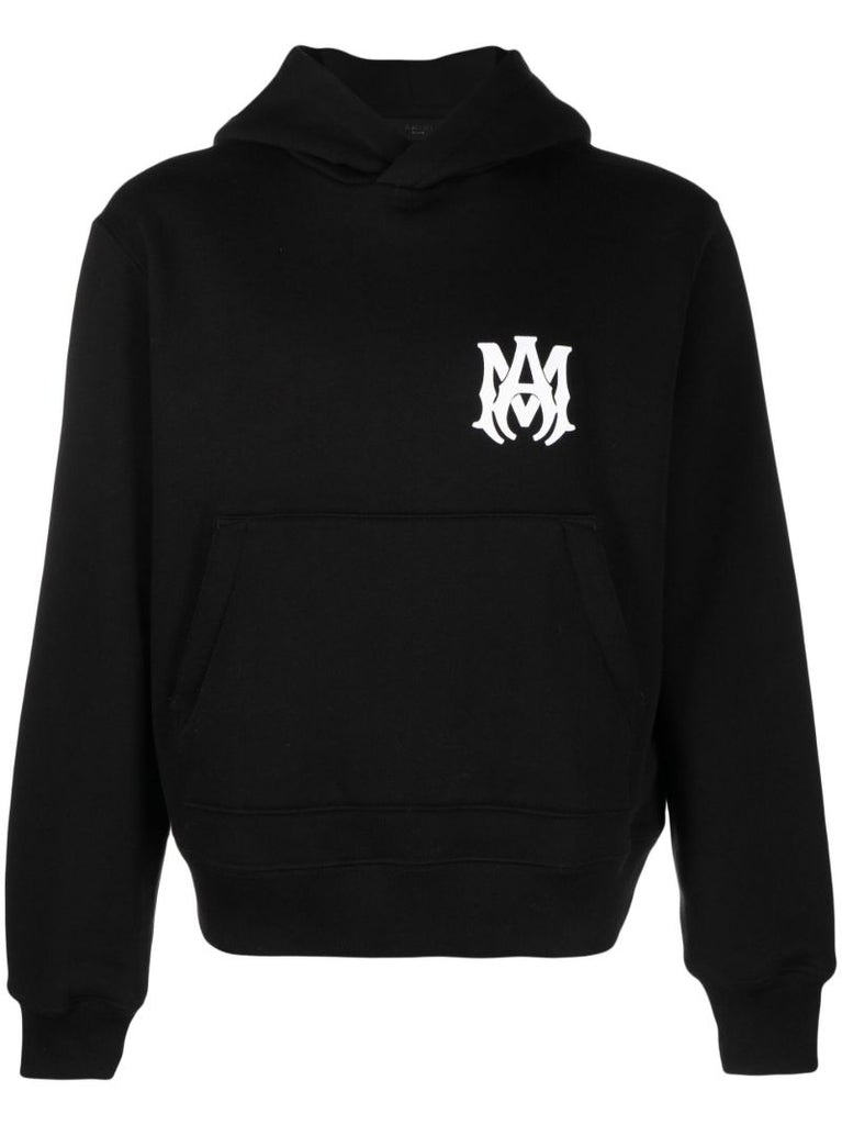 Black Logo Print Hoodie