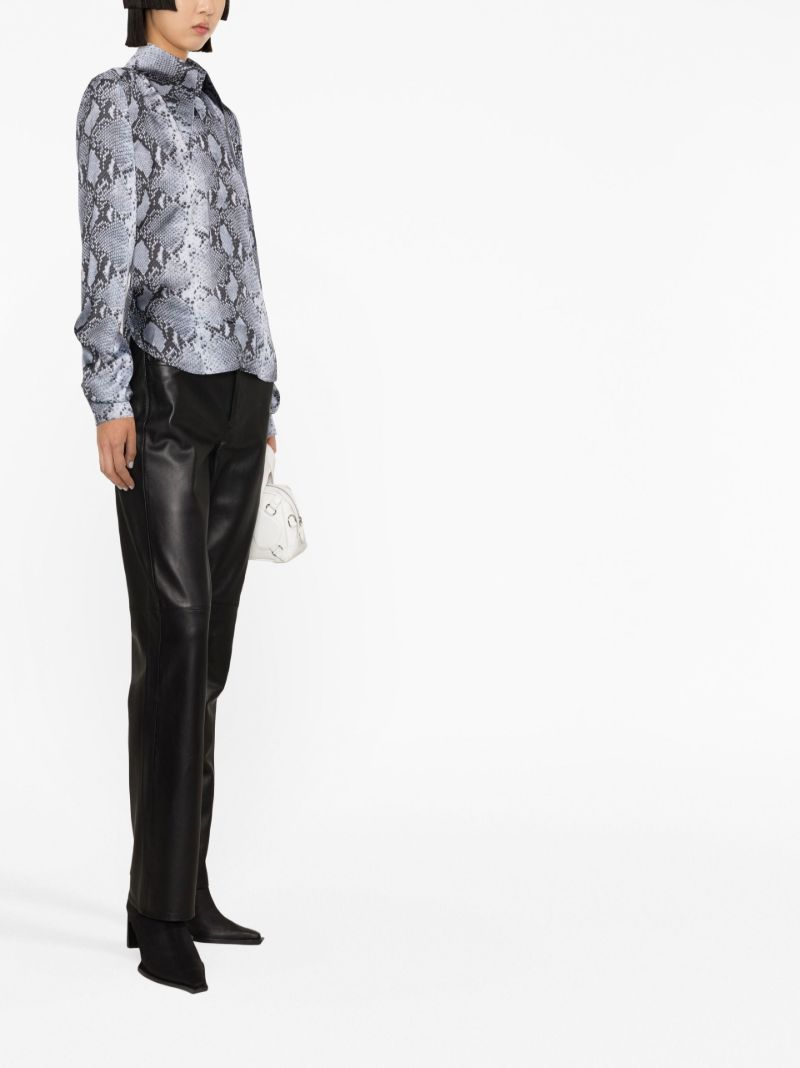 Blue Ione Python Print Shirt