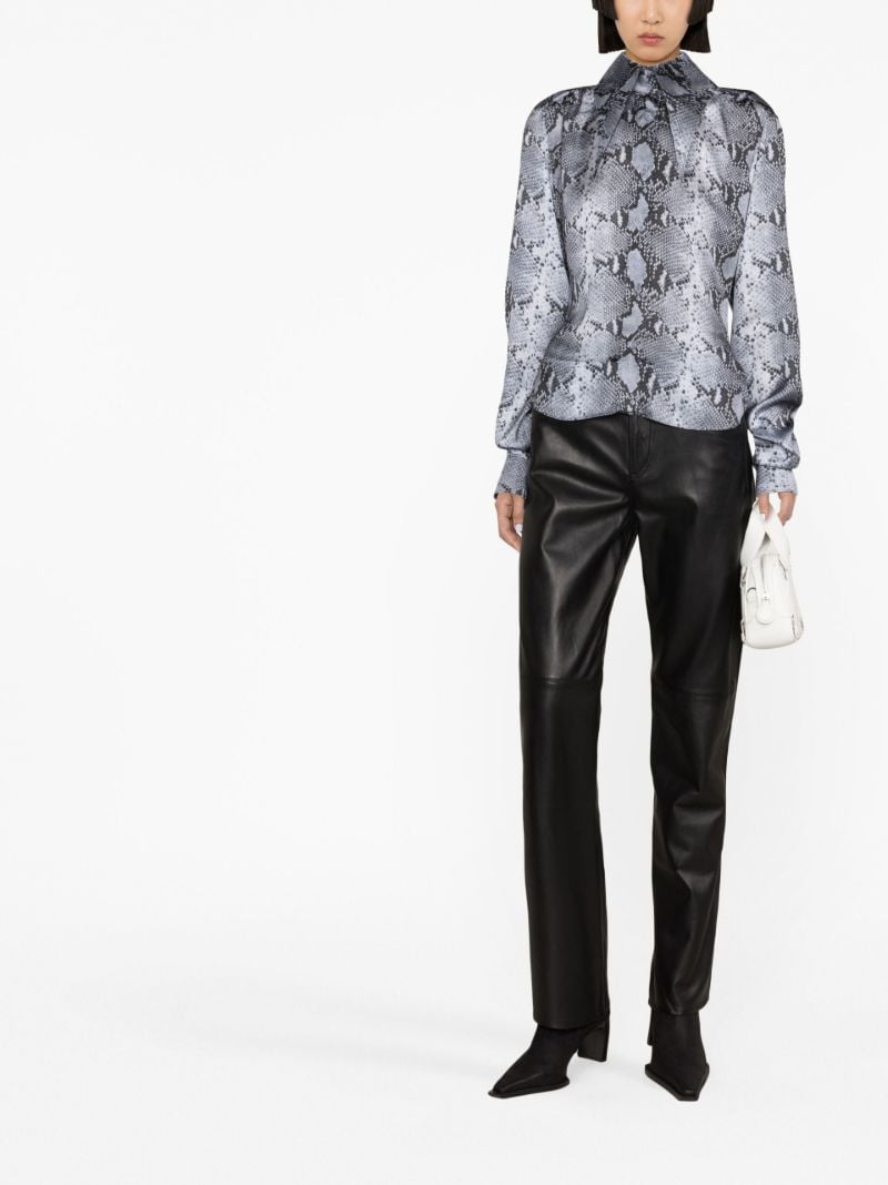 Blue Ione Python Print Shirt