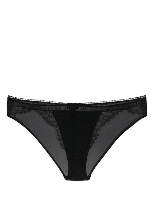 Black Lace Trim Briefs