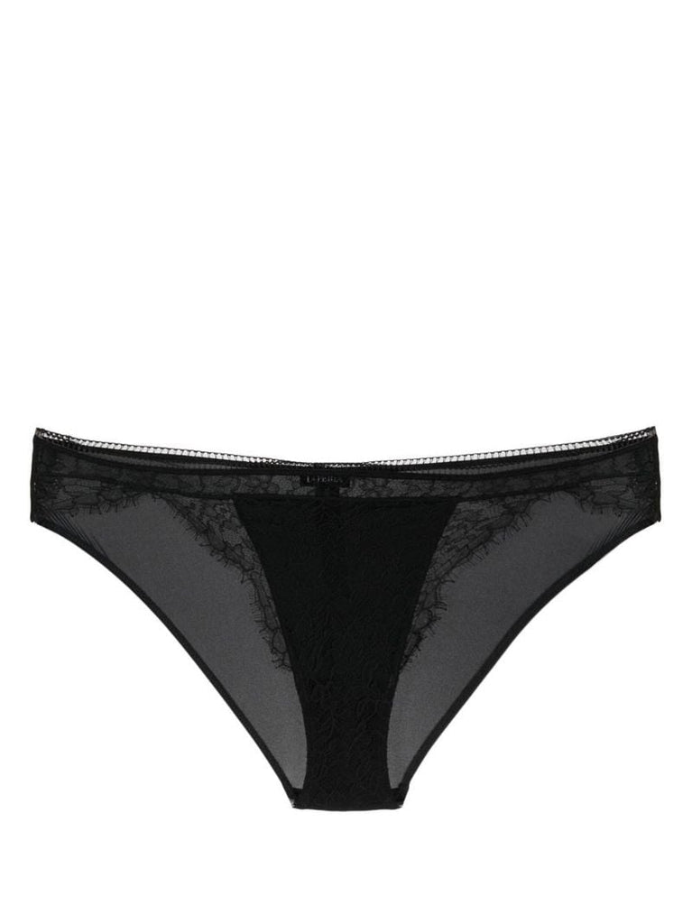 Black Lace Trim Briefs