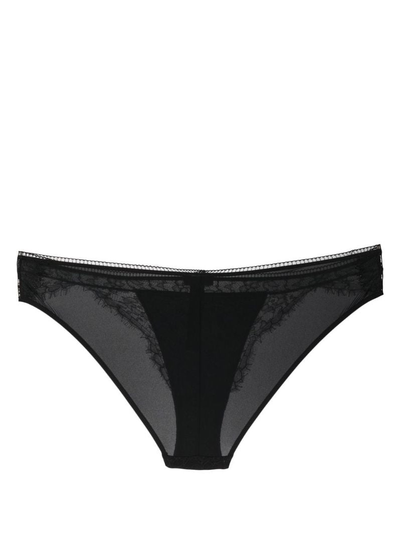 Black Lace Trim Briefs