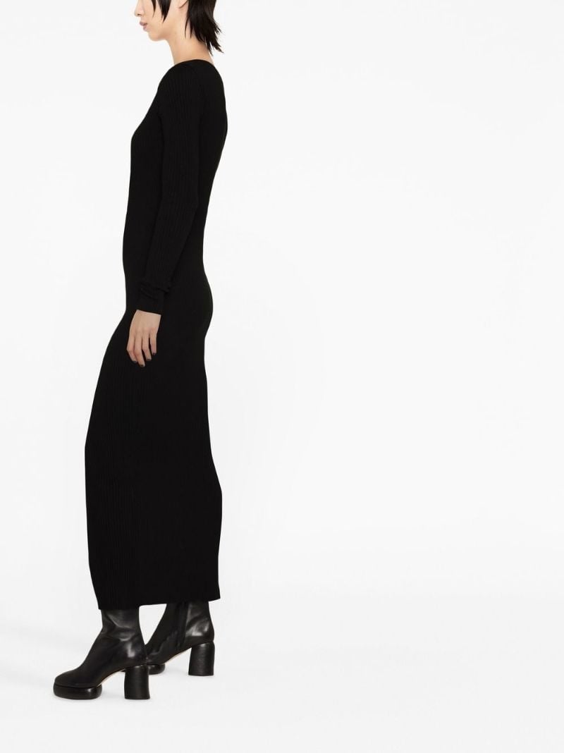 Black Ribbed-knit Dress