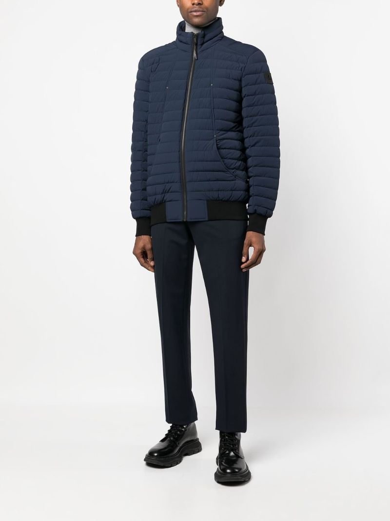 Blue Keap Padded Bomber Jacket