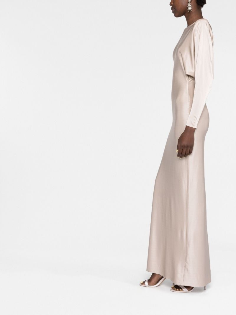 Neutral One-shoulder Maxi Dress
