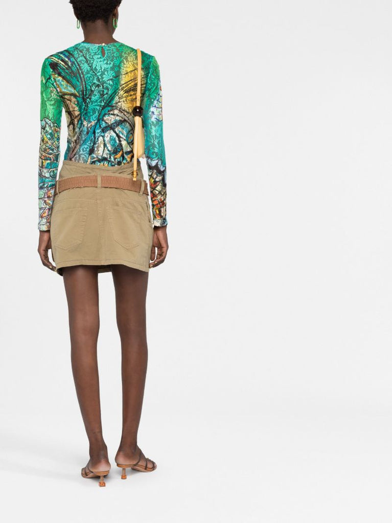 Green Dezol Butterfly Lace Top