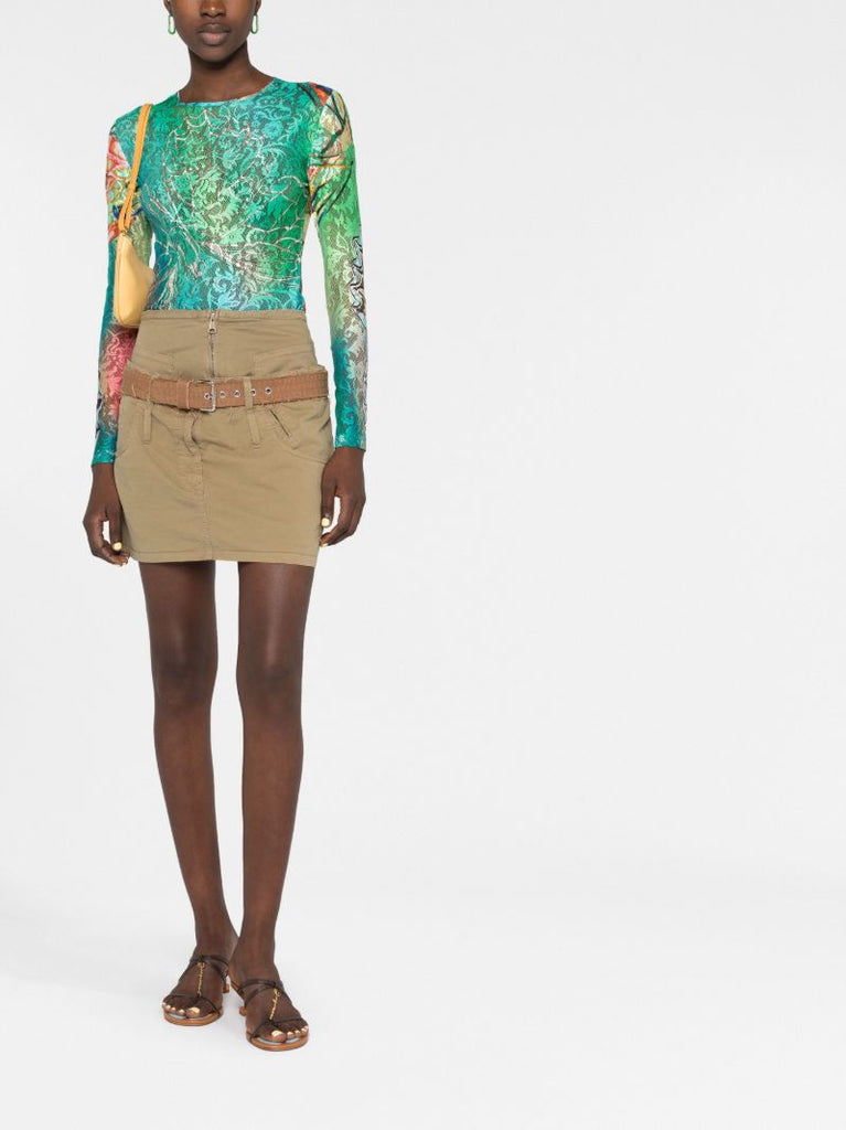 Green Dezol Butterfly Lace Top