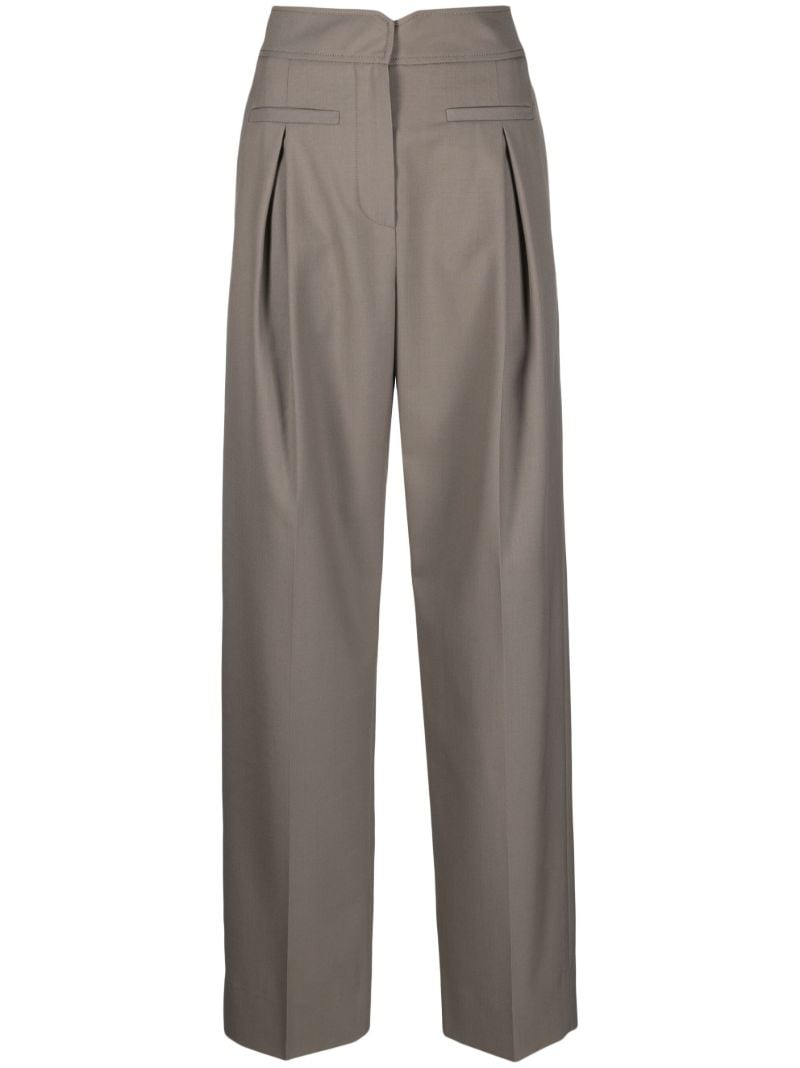 Grey Piper Wide-leg Trousers