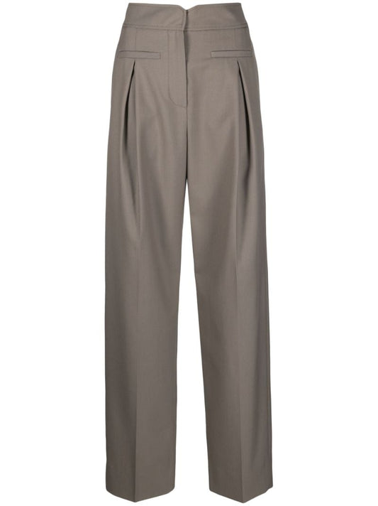 Grey Piper Wide-leg Trousers