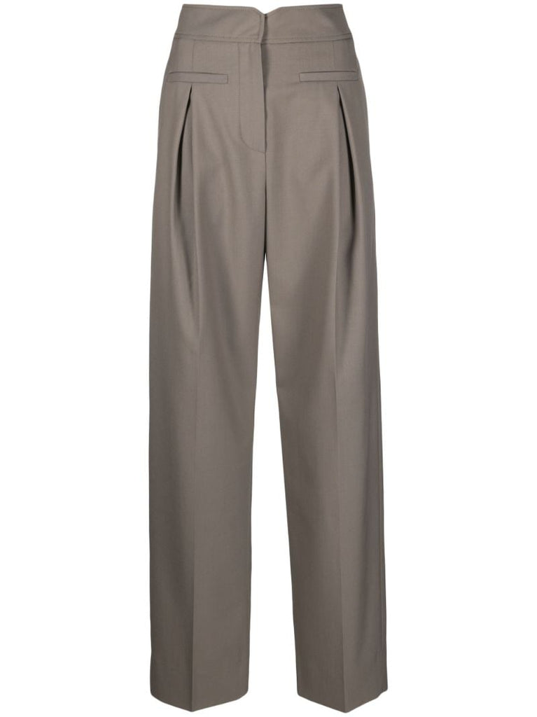 Grey Piper Wide-leg Trousers