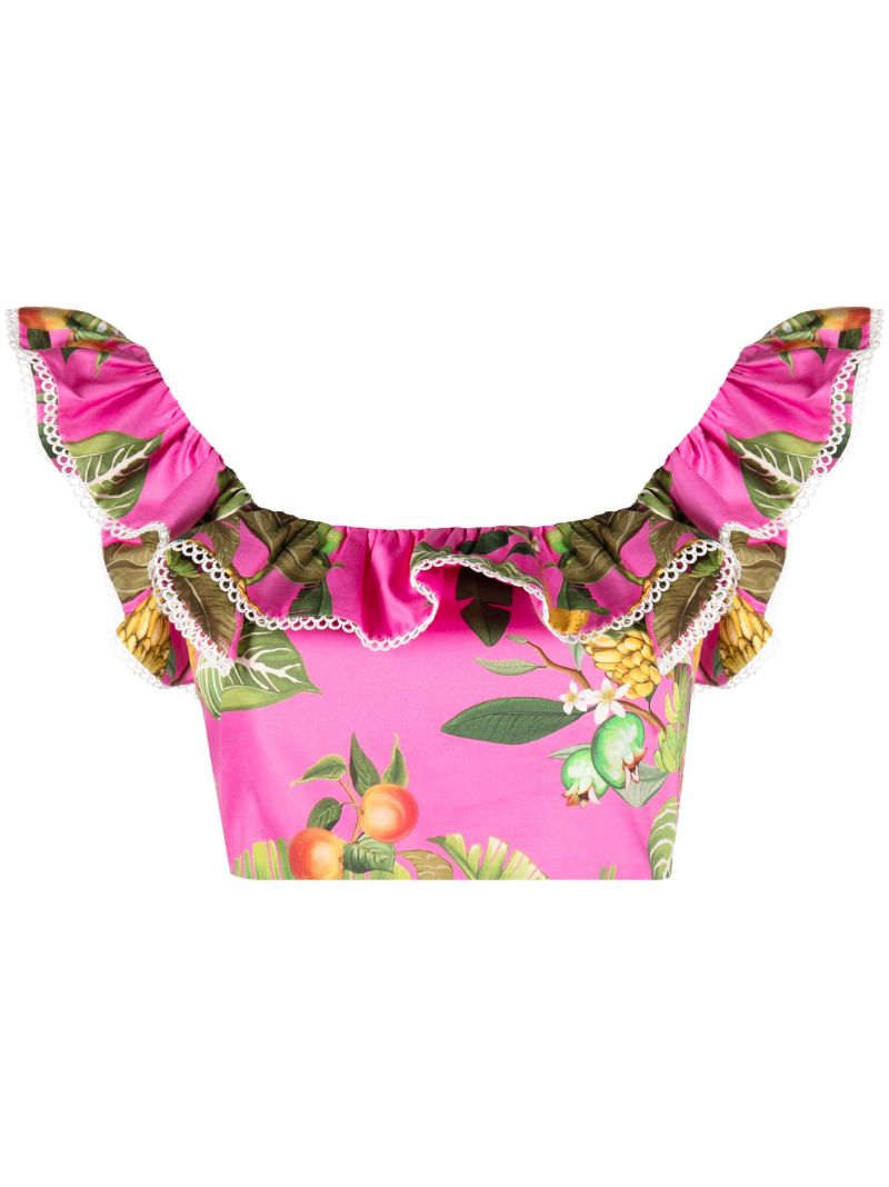 Pink Jazz Cropped Top