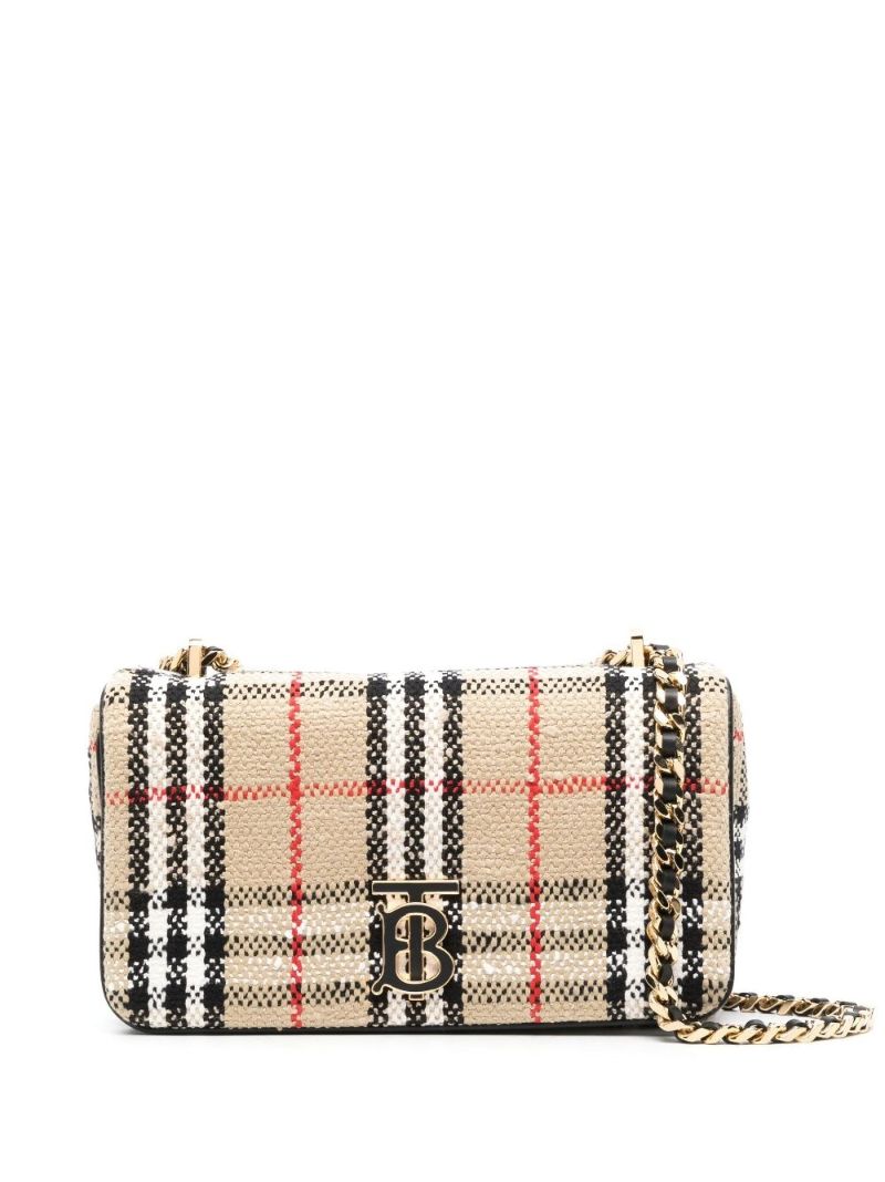 Neutral Lola Small Vintage Check BouclÃ_x0083_Â© Shoulder Bag