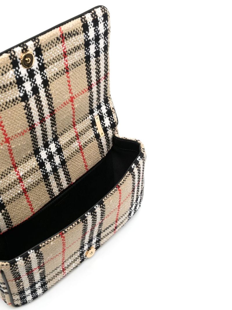 Neutral Lola Small Vintage Check BouclÃ_x0083_Â© Shoulder Bag