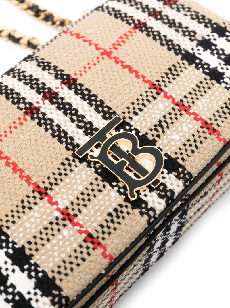 Neutral Lola Small Vintage Check BouclÃ_x0083_Â© Shoulder Bag