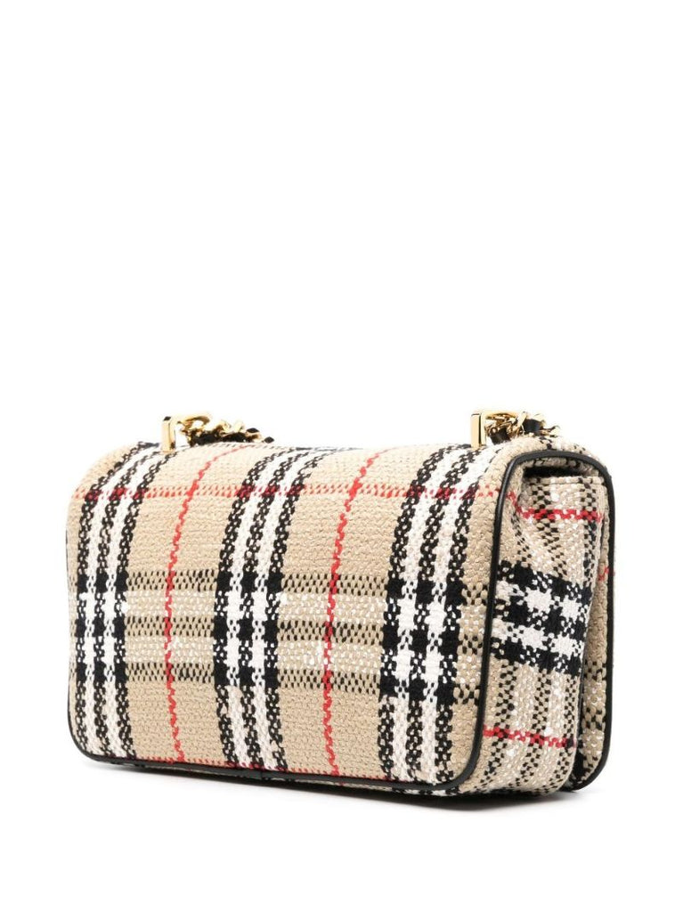 Neutral Lola Small Vintage Check BouclÃ_x0083_Â© Shoulder Bag