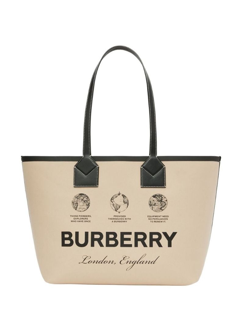Beige Medium Heritage Tote Bag