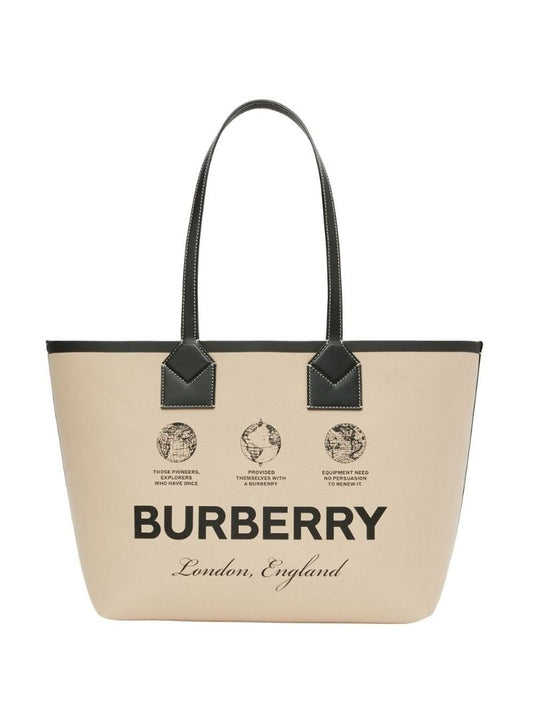 Beige Medium Heritage Tote Bag