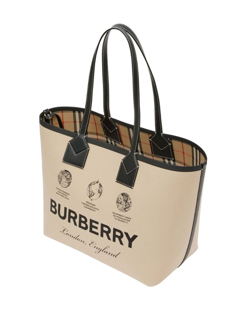 Beige Medium Heritage Tote Bag