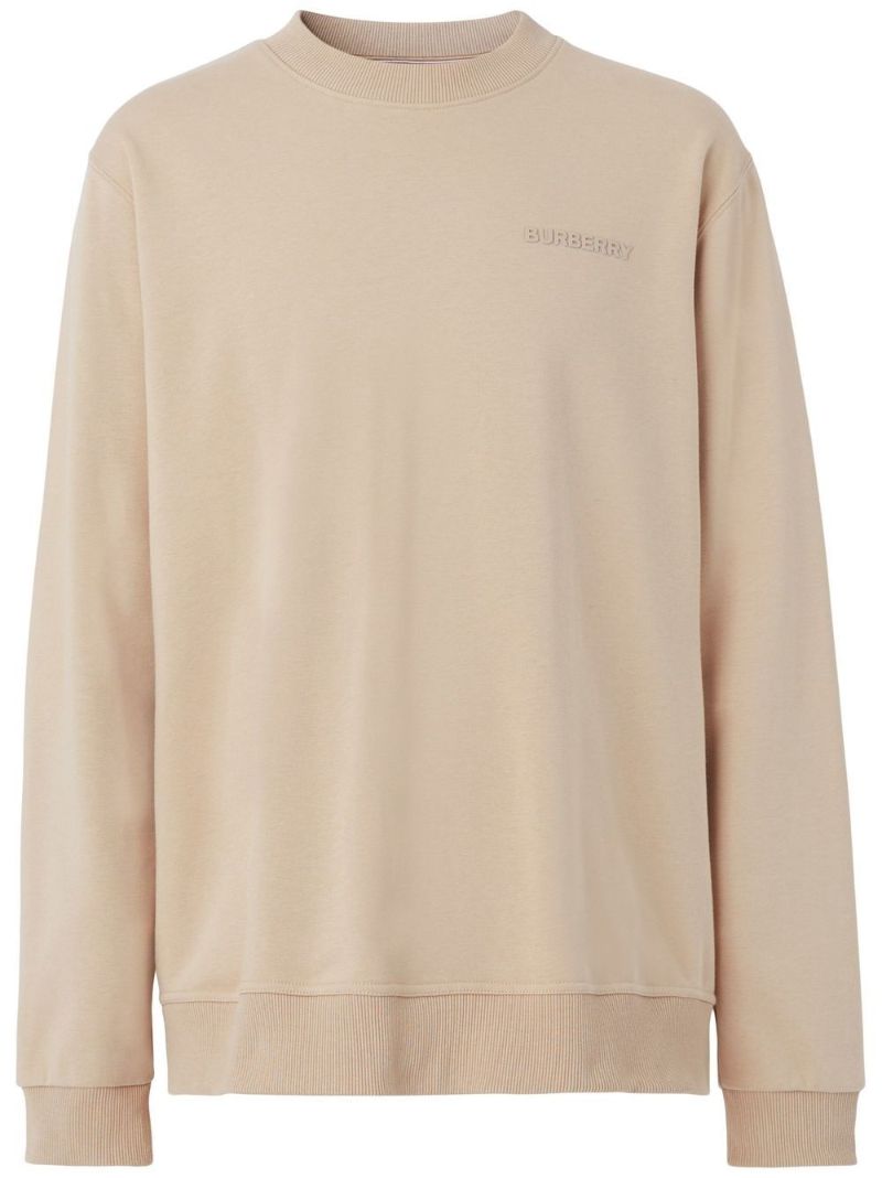Neutral Embroidered Logo Sweatshirt