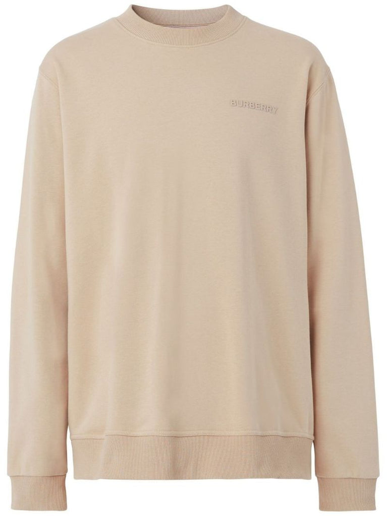 Neutral Embroidered Logo Sweatshirt