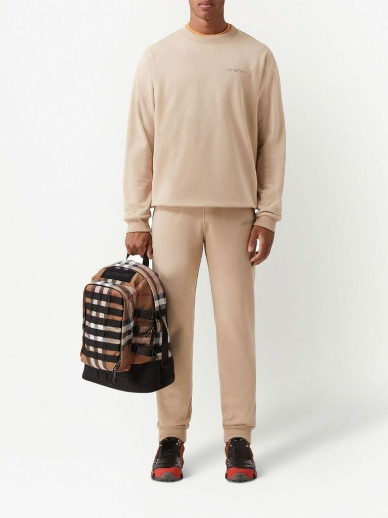 Neutral Embroidered Logo Sweatshirt