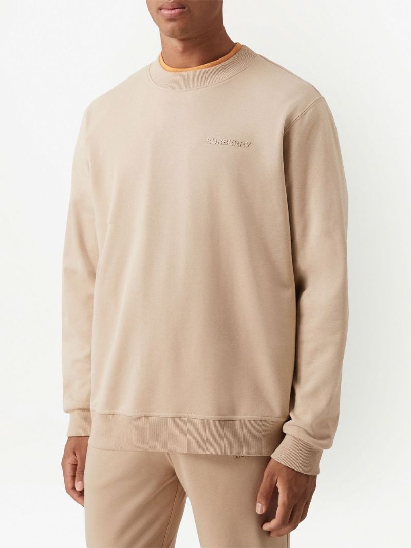 Neutral Embroidered Logo Sweatshirt