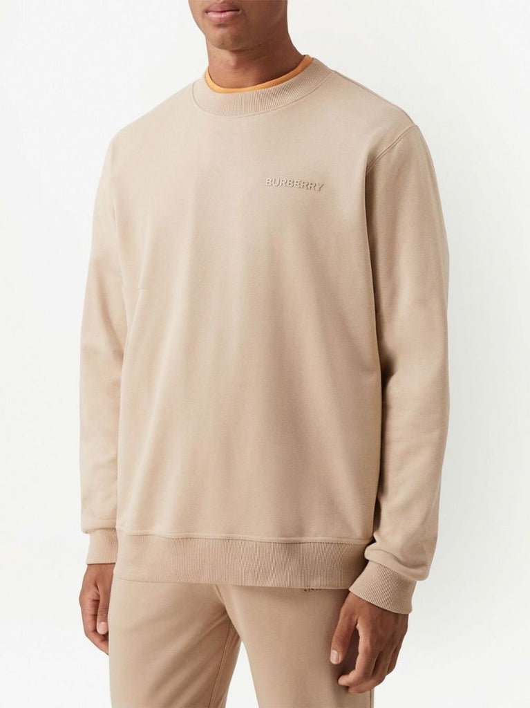 Neutral Embroidered Logo Sweatshirt