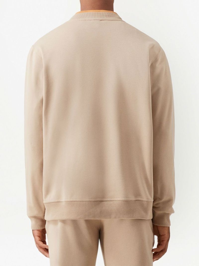 Neutral Embroidered Logo Sweatshirt