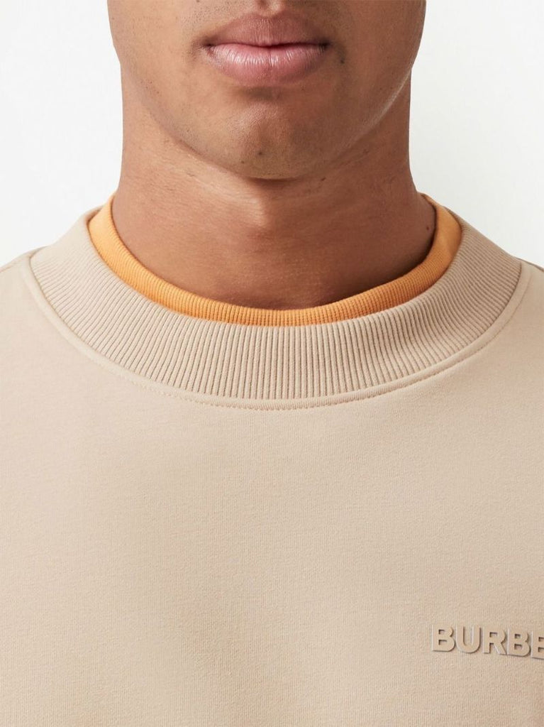 Neutral Embroidered Logo Sweatshirt