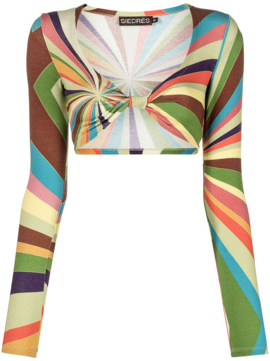 Multicolour Logan Striped Crop Top